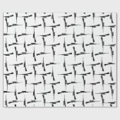 Precision-navolging: jachtmotif zwart-wit P Cadeaupapier (Vlak)