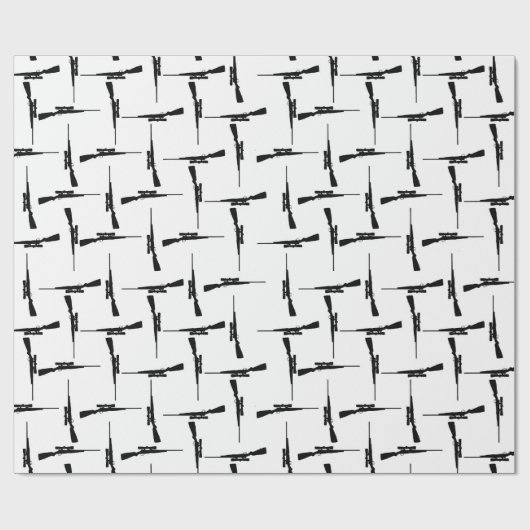 Precision-navolging: jachtmotif zwart-wit P Cadeaupapier (Vlak)