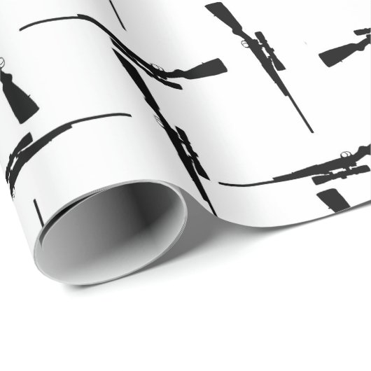 Precision-navolging: jachtmotif zwart-wit P Cadeaupapier (Rol Hoek)