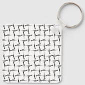 Precision-navolging: jachtmotif zwart-wit P Sleutelhanger (Achterkant)