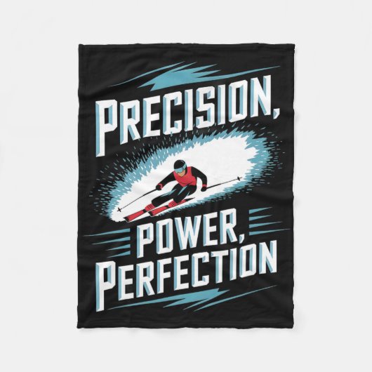 Precision Power Perfection Alpine Skiën Fleece Deken (Voorkant)