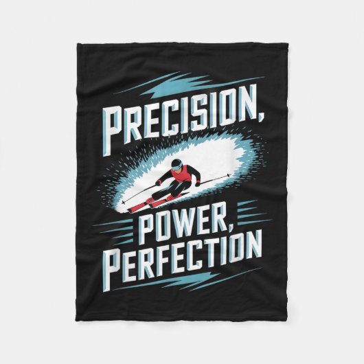 Precision Power Perfection Alpine Skiën Fleece Deken (Voorkant)