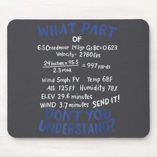 Precision Shooting Funny Gun Shooting Srts Gun Lov Muismat (Voorkant)
