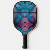 Precision Target Aqua Dot Grid Pro Pickleball Paddle (Achterkant)