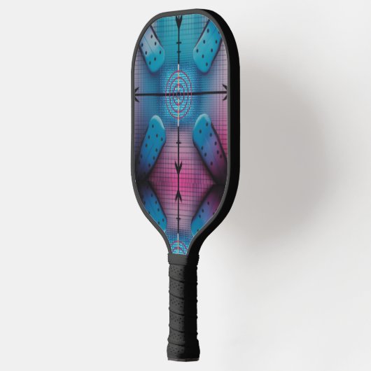 Precision Target Aqua Dot Grid Pro Pickleball Paddle (Links)