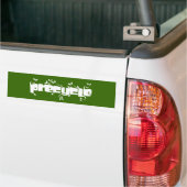 Precyclusbumpersticker in White Leaf Lettering Bumpersticker (Op Truck)