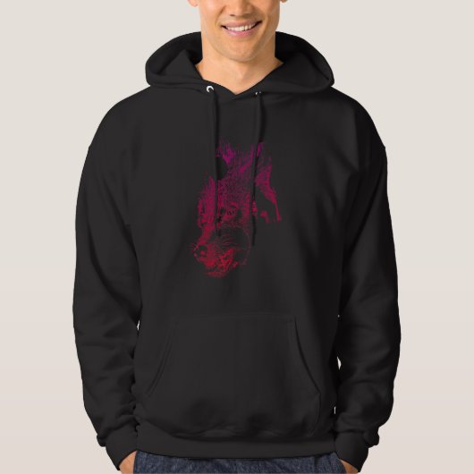 Predator Animal Forest Wildlife Wolf Portret Wolf Hoodie (Voorkant)