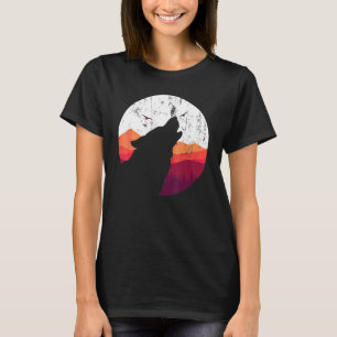 Predator Animal Howling Wolf Full Moon Wolf T-shirt