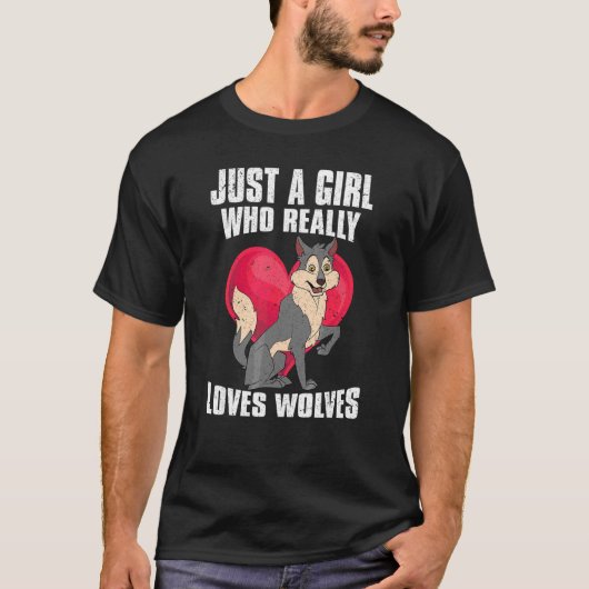 Predator Dier Meisjes Vrouwen Schattige Wolf 1 T-shirt (Voorkant)