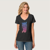 Predator Dierenwijze Vogel Bos Uil T-shirt (Voorkant volledig)