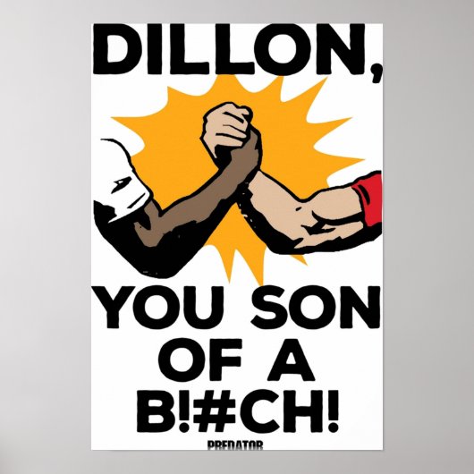 Predator Dillon je zoon van een Poster (Voorkant)