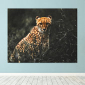 Predator of Prey Staredown Canvas Afdruk (Insitu (Houten vloer))
