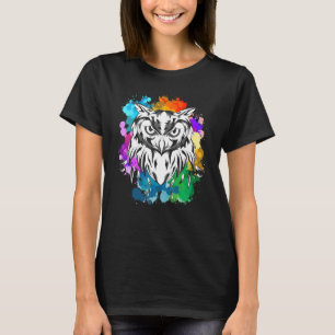 Predator Wise Vogelbos Dier Kleurrijke Uil 1 T-shirt