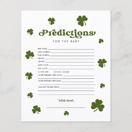Prediction St. Patrick's Day Green Shamrock (Voorkant)
