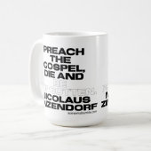 Predik het evangelie, sterf en wees vergeten koffiemok (Voorkant links)