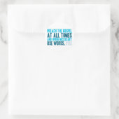 Predik het evangelie te allen tijde ronde sticker (Tas)