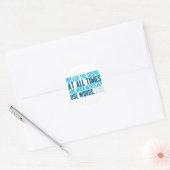 Predik het evangelie te allen tijde ronde sticker (Envelop)