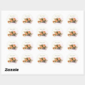 Predik Roos Stilleven Ronde Sticker (Vel)