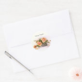 Predik Roos Stilleven Ronde Sticker (Envelop)