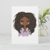 Predikant African American Woman Bachelorette Kaart (Staand voorkant)