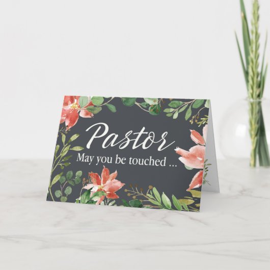 Predikant Beterschap Groene en Bloemrijke Lijst Kaart (Voorkant)