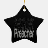 Predikant Extraordinaire Keramisch Ornament (Achterkant)