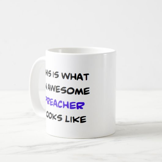 predikant, geweldige koffiemok (Voorkant links)