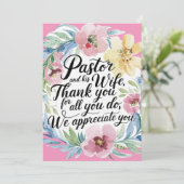 ✝️ Predikant Huwelijksjubileum Waardering voor de  Bedankkaart (Staand voorkant)