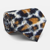 predikant kattenpatroondruk stropdas (Opgerold)