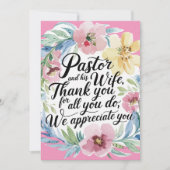✝️ Predikant Predikantsvrouw Waarderingsverjaardag Bedankkaart (Voorkant)