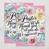✝️ Predikant Predikantsvrouw Waarderingsverjaardag Bedankkaart (Voorkant / Achterkant)