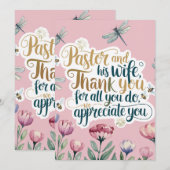 ✝️ Predikant waardering voor de domineesvrouw jubi Bedankkaart (Voorkant / Achterkant)