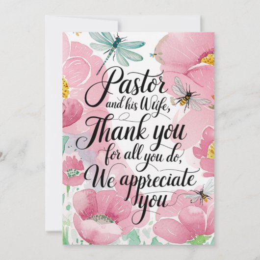 ✝️ Predikant waardering voor de predikantsvrouw ju Bedankkaart (Achterkant)