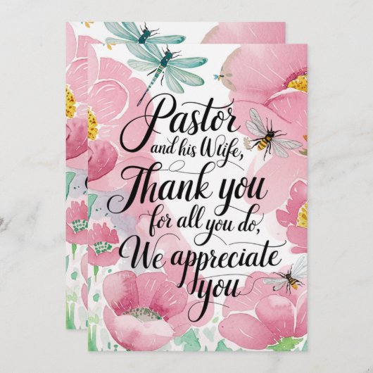 ✝️ Predikant waardering voor de predikantsvrouw ju Bedankkaart (Voorkant / Achterkant)