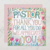 ✝️ Predikant Waarderingsverjaardag van de vrouw va Bedankkaart (Voorkant / Achterkant)