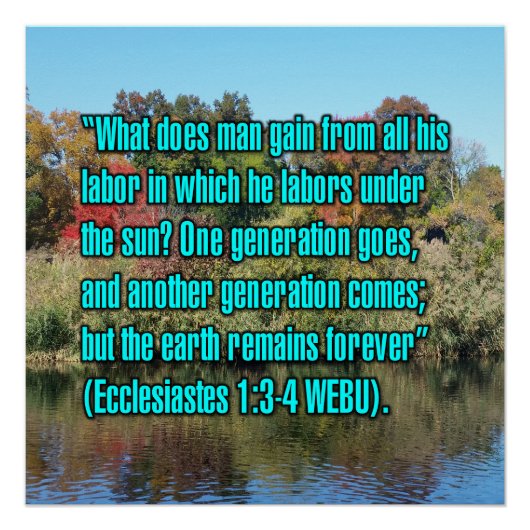 Prediker 1:3-4 WEBU Perfect Poster (Voorkant)