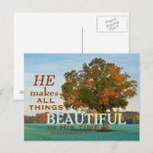 Prediker 3:11 Alle dingen zijn prachtig Briefkaart (Voorkant / Achterkant)