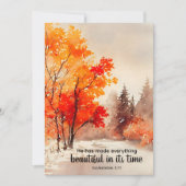 Prediker 3:11 Bijbelvers Herfst Platte Kaart (Voorkant)