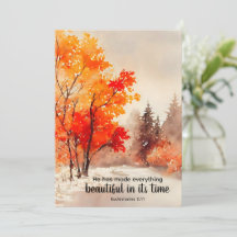 Prediker 3:11 Bijbelvers Herfst Platte Kaart