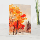 Prediker 3:11 Bijbelvers Herfst Waterverf Kaart (Achterkant)