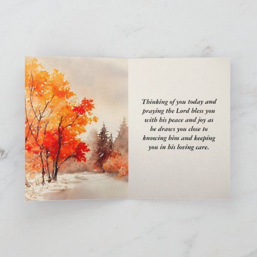 Prediker 3:11 Bijbelvers Herfst Waterverf Kaart (Binnen)