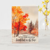 Prediker 3:11 Bijbelvers Herfst Waterverf Kaart (Gele Bloem)