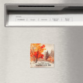 Prediker 3:11 Bijbelvers Herfst Waterverf Magneet (Insitu (Vaatwasser))