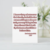 Prediker 3:14 KJV Bijbel Verse Groet Kaart (Staand voorkant)