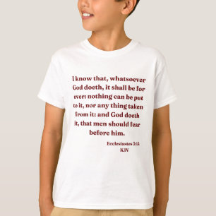Prediker 3:14 KJV Bijbel Verse Jongen T-shirt