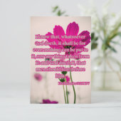 Prediker 3:14 KJV Bijbel Verse Pic Groet Kaart (Staand voorkant)