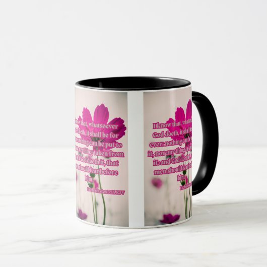 Prediker 3:14 KJV Bijbel Verse Pic Two-Tone Mok (Voorkant rechts)