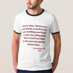 Prediker 3:14 KJV Bijbelvers Mannen T-shirt