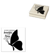 Prediker 3:1 Vlinderbrief Bijbelvers Rubberstempel (Gestempeld)