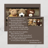 Prediker 4:9-12 Bijbeltekst Geheugen Ansichtkaart Briefkaart (Voorkant / Achterkant)